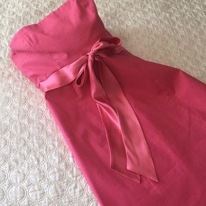 J Crew pink strapless cocktail dress